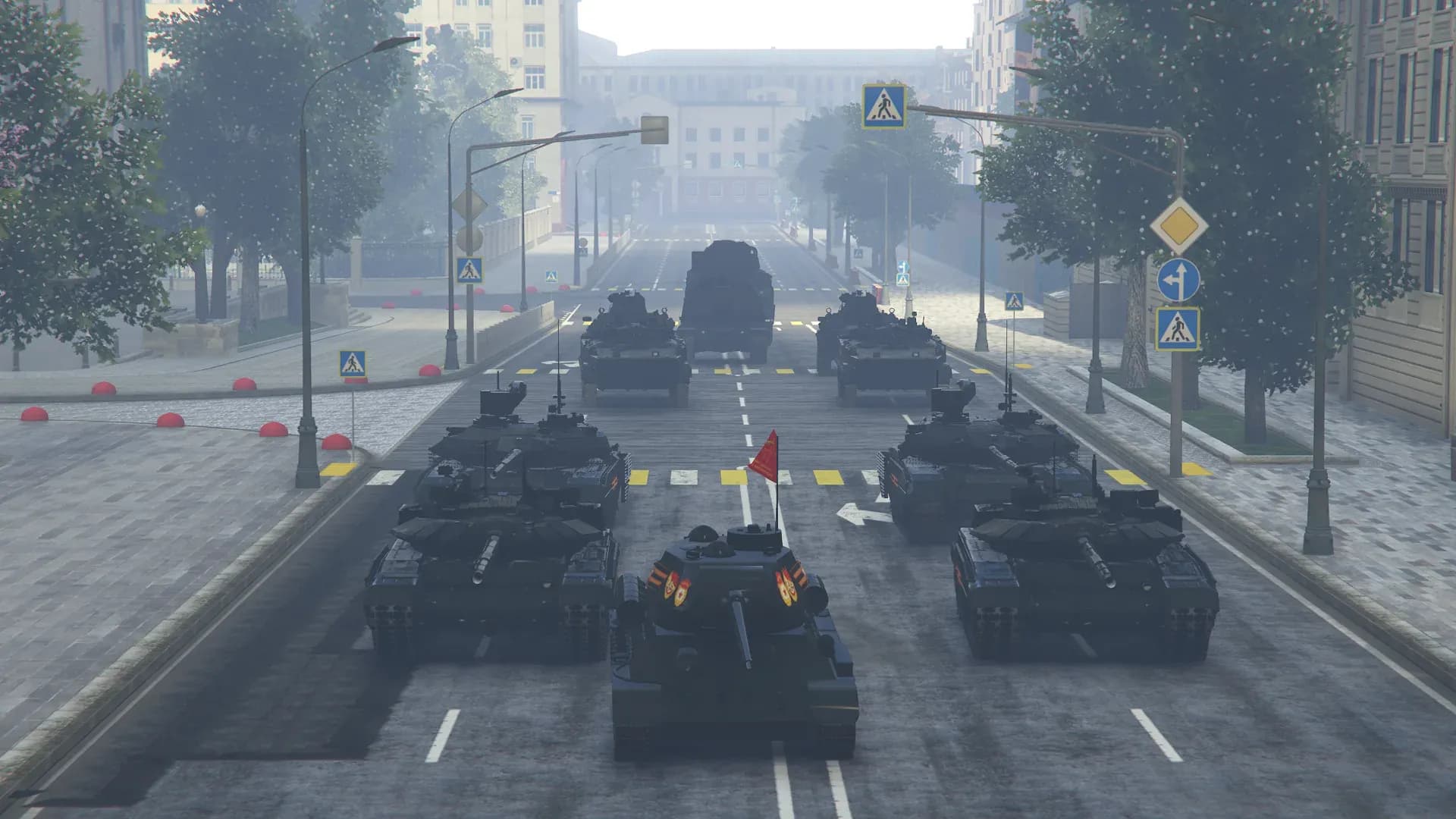 Крупнейший виртуальный Парад Победы в России в GTA 5 RP про Россию - RMRP